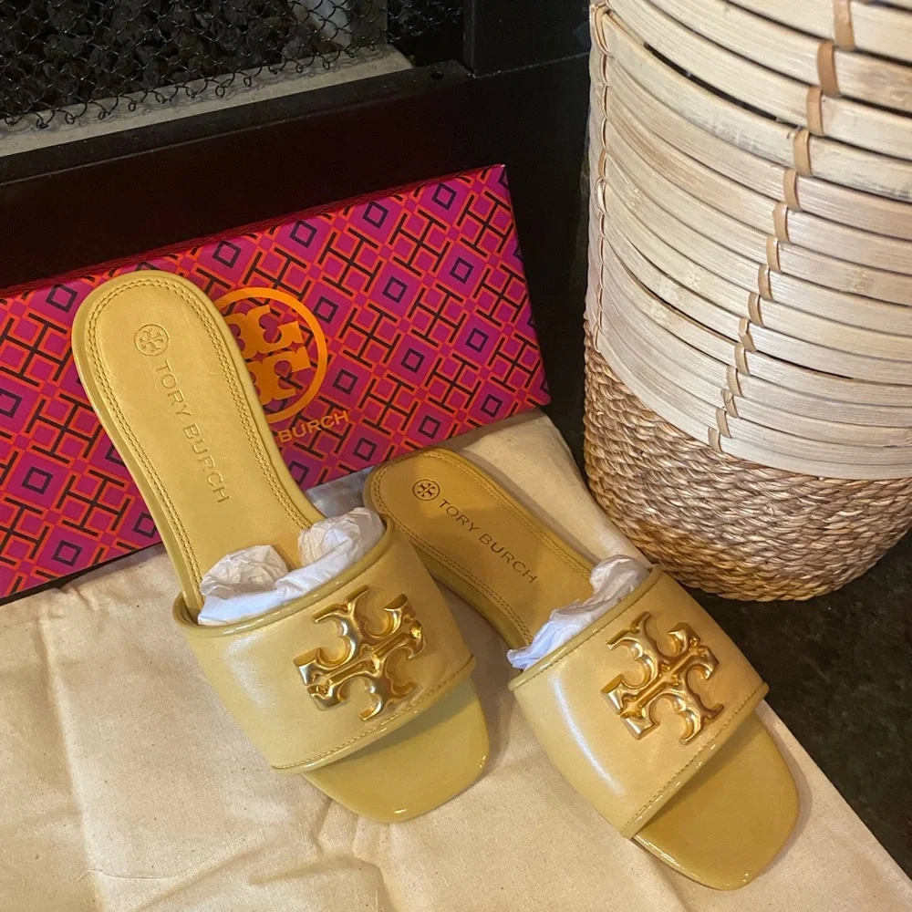 Tory Burch Eleanor Slide Sandals with Iconic Logo